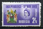 RHODESIA 1965  Independence Yvert Cat N° 114  Absolutely Perfect MNH ** - Altri & Non Classificati