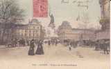 PARIS 10 Arrondissement Place De La Répuplique En 1906 Rare Attelage Taxi Chevaux Cochers - Arrondissement: 10