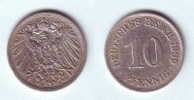 Germany 10 Pfennig 1909 E - 10 Pfennig