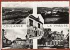 Coulanges La Vineuse  1961  Yonne   Gde Dentelée Multi Vues : N&b -  2 Plis - - Coulanges La Vineuse