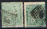 España, 10 Cts Alegoria, Edifil Núm 133 Y 133a. Variedad - Used Stamps