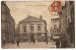Cpa Bourg Ain Place De La Mairie Animée Obliteration Bourg En Bresse 1915 Pour Saint Amour - Non Classés