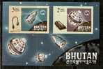 Bhutan 1966 Centenary Of ITU Space Satellite Communication Ear Phone Mouse Key Pad Imperf M/s Sc 54-55 MNH # 5766 - Asia