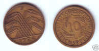 Germany 10 Reichspfennig 1924 J - 10 Renten- & 10 Reichspfennig
