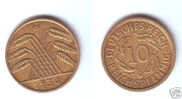 Germany 10 Reichspfennig 1934 A - 10 Rentenpfennig & 10 Reichspfennig