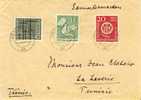 Lettre De Berlin SW11 Pour La Laverie Tunisie 1956 Avec 1 N° 123 1 124 Et 1 124 Berlin - Brieven En Documenten