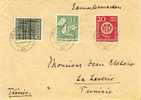 Lettre De Berlin SW11 Pour La Laverie Tunisie 1956 Avec 1 N° 123 1 124 Et 1 124 Berlin - Cartas & Documentos