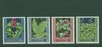 CH1440 Noel Couronne Fougere  Viorne Obier Mnium Punctatum 1440 à 1443 Suisse 1993 Neuf ** - Unused Stamps