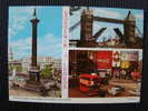 CPSM ANGLETERRE-Souvenir Of London-Nelson's Column,tower Bridge And Piccadilly Circus - Piccadilly Circus