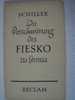 SCHILLER "Die Verschwörung Des Fiesko Zu Genua" -RECLAM EN ALLEMAND - Auteurs All.