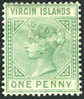 Virgin Islands #10 (SG #24) Mint Hinged 1p Victoria From 1880 - Britse Maagdeneilanden