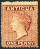 Antigua #3 (SG #7) Mint Hinged 1p Victoria From 1867 - 1858-1960 Colonie Britannique