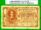 *Belgie-Belgique* 2 Francs Type Société Générale* 21-11-1916* Lot 372 - Non Classificati