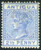 Antigua #14 (SG #27) XF Mint Hinged 2-1/2p Victoria From 1886 - 1858-1960 Kronenkolonie