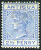 Antigua #14 (SG #27) XF Mint Hinged 2-1/2p Victoria From 1886 - 1858-1960 Colonie Britannique