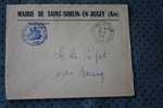 LETTRE CIVILE FRANCHISE POSTALE MAIRIE ST SORLIN EN BUGEY AIN 01 1966:BOURG EN BRESSE OMEC En Pointillé Cachet De Mairie - Civil Frank Covers