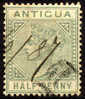 Antigua #12 XF Used 1/2p Victoria From 1882 - 1858-1960 Colonia Britannica