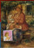 Aline Renoir Allaitant Son Fils Pierre En 1915. Carte-maximum De Suisse - Impressionismo