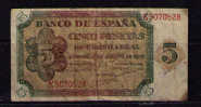 BILLETE DE 5 PESETAS DE 1938 - BURGOS - USADO  BONITO - 5 Peseten