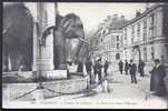 CPA  ANCIENNE- FRANCE- BANQUE : CAISSE D'EPARGNE- CHAMBERY (73)- FONTAINE DES ELEPHANTS- POSTE-CAISSE D'EPARGNE-  ANIMÉ - Banques