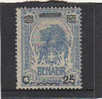 Somalia 1926  25c On 2.5a Blue MH - Somalia