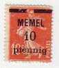 Memel Nº  19  10 P. S. 10 C.  Rojo De 1920-21 , - Altri & Non Classificati