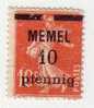 Memel Nº  19  10 P. S. 25 C.  Azul De 1920-21 ,.- - Other & Unclassified