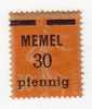 Memel Nº  21  30 P. S. 30 C.  Naranja  De 1920-21 ,.- - Autres & Non Classés