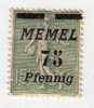 Memel Nº  66  75 P.s. 15 C.  Verde  De 1922 -- - Autres & Non Classés