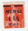 Memel Nº  68  1 1,4 M.s. 30 C.  Rojo  De 1922 --   . . - Autres & Non Classés