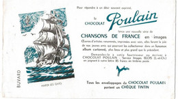 Buvard Le Chocolat Poulain Chansons De France Hardi Les Gars - Chocolat