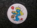 LA SCHTROUMPFETTE SCHTROUMPFS SMURF  Autocollant    Sticker  Pub Orange SPANIA 1984 - Aufkleber