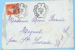 Enveloppe1912 Pour Ste Livrade, Affr. 10c Cachet Convoyeur Bordeaux à Bergerac - Cartas & Documentos