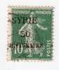 Siria Nº 107   50 C. S. 10 C. Verde De 1924  .- - Sonstige & Ohne Zuordnung