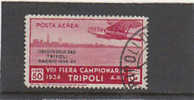 Tripolitania 1934 Circuito Delle Oasi 50c Plane Used - Tripolitaine