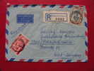 == India, Small R-cv. To Germany Kankesanthurai , Many Cds Back Side - Storia Postale