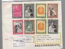 1966, SANTA SEDE (VATICANO), A)MULTIPLE FDC TO USA WITH REGISTERED SEAL, AND VIA AEREA PARA AVION SEAL, AND RACCOMANDATA - Used Stamps