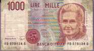 Billet - Italie - 1000 Lire - N° FD 579134 G - 1000 Lire