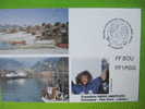153) GECRP Carte QSL De Radio Amateur Greenland Lofoten Pole Nord Cachet Postal 1990 Rare (Hedauville) FFOU FF1PGG - Other & Unclassified