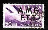 1947 - DEMOCRATICA - CAT. SASS. N° 6 USATO  VAL. CAT. 16.00€ - Posta Aerea