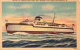 Virginia - S.S. Princess Anne Boat Bateau Ferryboat  - 1935-45s - Toilée Linen - Jamais Utilisée - Andere & Zonder Classificatie