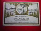 ETIQUETTE -VIN D'ALSACE-SYLVANER-APPELLATION CONTROLEE-CLOVIS PONCELET   ,NEGOCIANT A MEURSAULT -COTE D'OR - White Wines