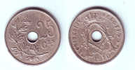 Belgium 25 Centimes 1910 (legend In Dutch) - 25 Centimes