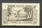 French Oceania 1913 Mi. 89   1 C Spear Fisherman Speerfischer MH - Autres & Non Classés