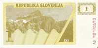 BILLETE DE ESLOVENIA DE 1 ENA  SIN CIRCULAR   (BANKNOTE) - Slovénie