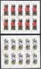 Scented Roses, Wonderful Perfumed Set Of 6 Stamps From 1973 In Minisheets Of 10 - Bhutan