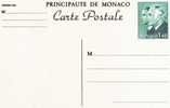 Monaco: Bellle Carte Entier 1.40F Princes Rainier ET Albert - Postwaardestukken