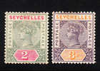 Seychelles 1890-1900 Queen Victoria 2v Mint - Seychelles (...-1976)