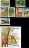 1995 Tanzania Hoofed Animals (7v.+Block) - Giraffe