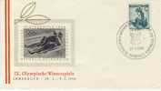 1964 - Olympische Winterspiele Innsbruck, Letter Olympia; Rodler, Rodeln - Inverno1964: Innsbruck